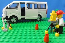レゴ測量する親方